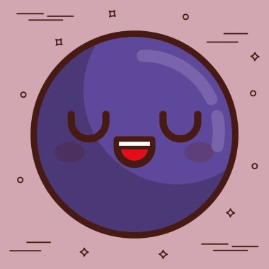 Kawaii bir öpücük simgesi çekerek yüz