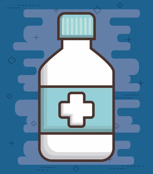 Icono de la botella de medicina — Vector de stock