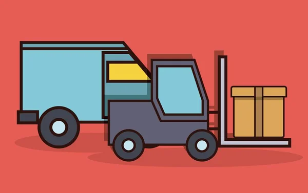 Forklift truck icon — Stock Vector