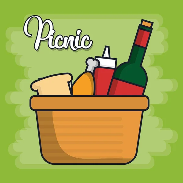 Picnic related icons — Stock Vector