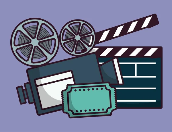 Ikony związane z kinem — Wektor stockowy