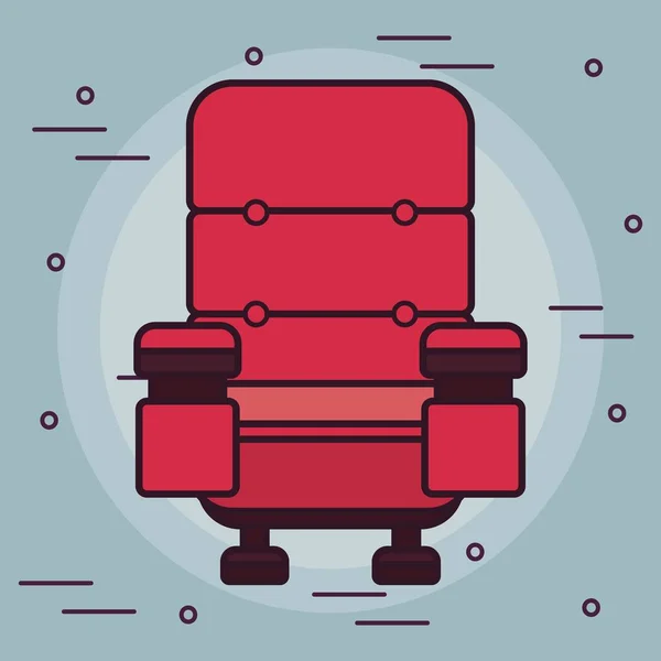 Cinéma chaise icône — Image vectorielle