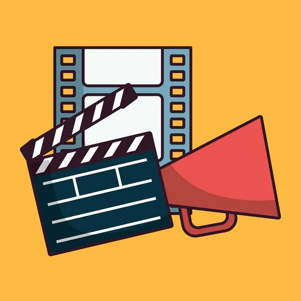 Iconos relacionados con el cine — Vector de stock