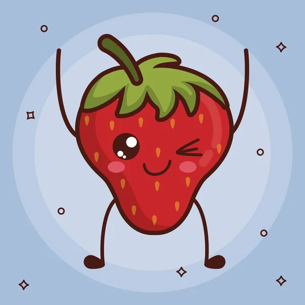 Kawaii-Frucht-Symbol — Stockvektor