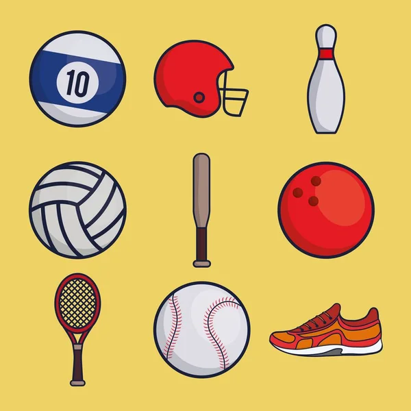 Conception d'équipements sportifs — Image vectorielle