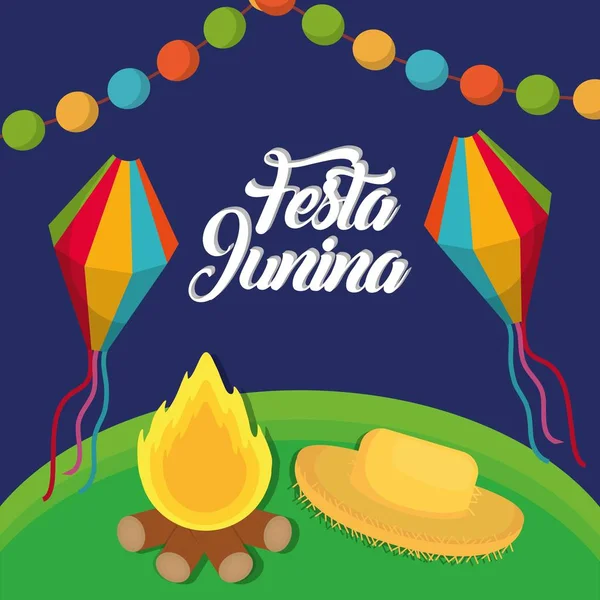 Festa junina design — Vettoriale Stock