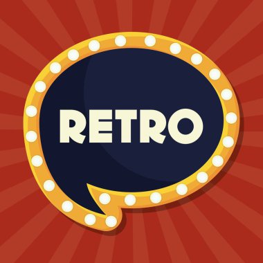 Retro konuşma balonu simgesinin