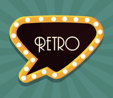 Retro konuşma balonu simgesinin