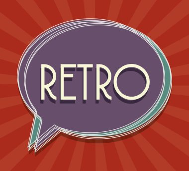 Retro konuşma balonu simgesinin