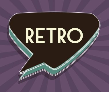 Retro konuşma balonu simgesinin