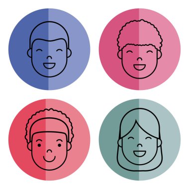 insanların yüzleri simgesi