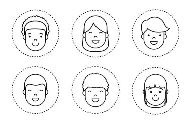 insanların yüzleri simgesi