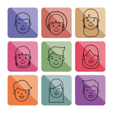 insanların yüzleri simgesi