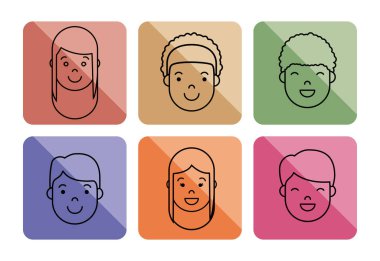 insanların yüzleri simgesi