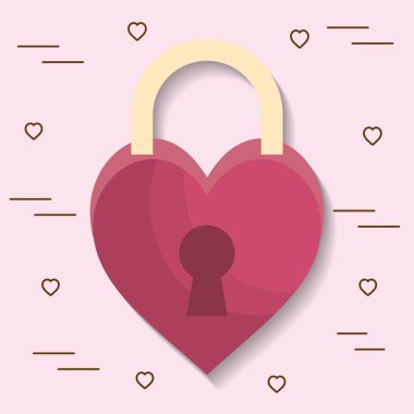 kalp şekil kutsal kişilerin resmi içinde asma kilit