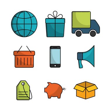 alışveriş ilgili simgeler