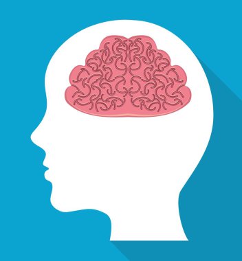 Beyin simgesiyle baş