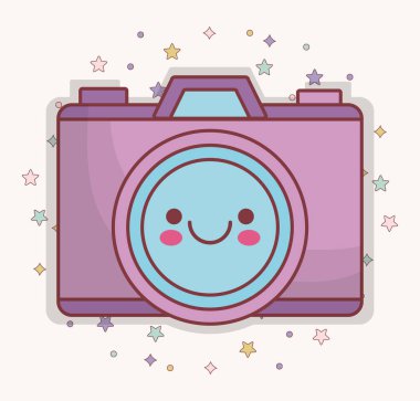 Kawaii kamera simgesi
