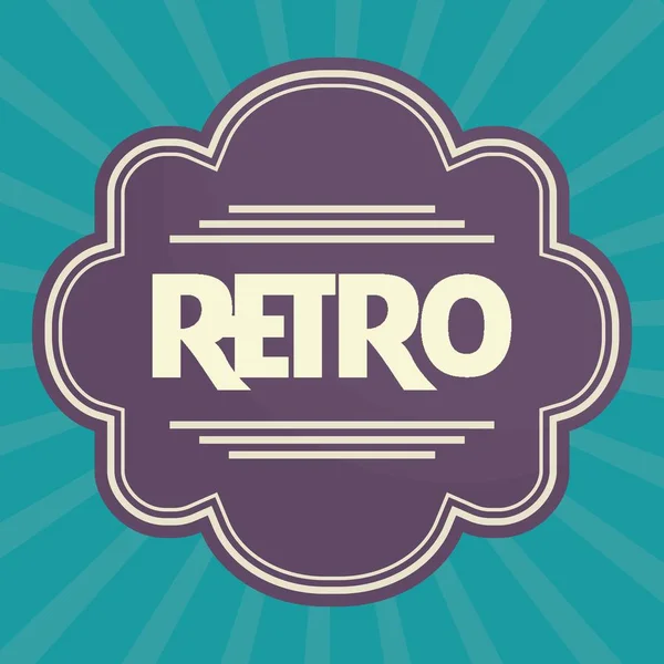 Retro frame pictogram — Stockvector