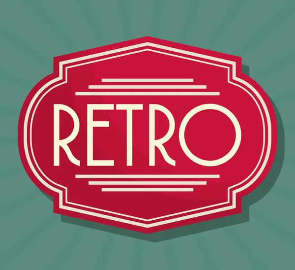 Retro frame icon — Stock Vector