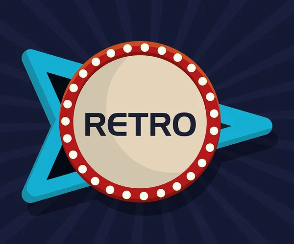 Icono de marco retro — Vector de stock