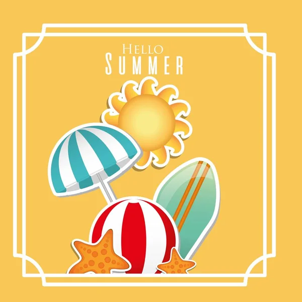 Olá Summer Design — Vetor de Stock