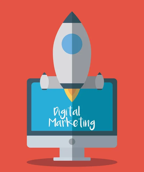 Diseño de marketing digital — Archivo Imágenes Vectoriales