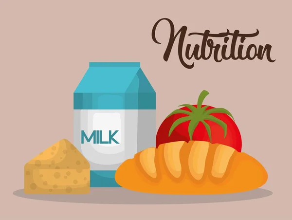 Diseño del concepto nutricional — Vector de stock