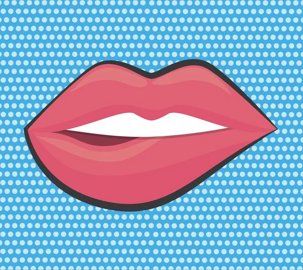 Icona delle labbra sensuali — Vettoriale Stock