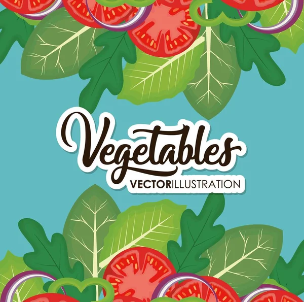 Diseño de verduras saludables — Archivo Imágenes Vectoriales