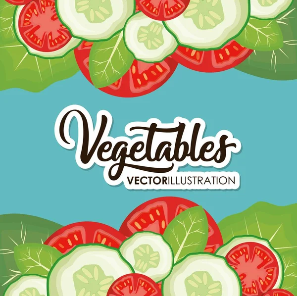 Hälsosamma grönsaker design — Stock vektor