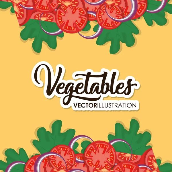 Diseño de verduras saludables — Vector de stock