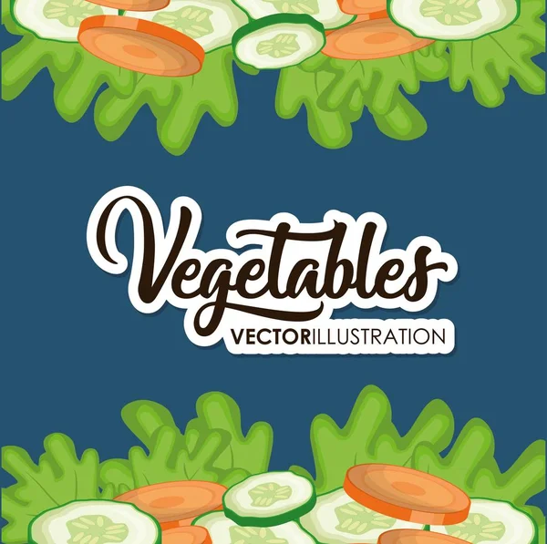 Diseño de verduras saludables — Vector de stock