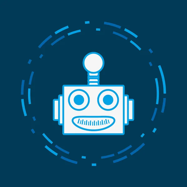 Diseño de robot de dibujos animados — Vector de stock