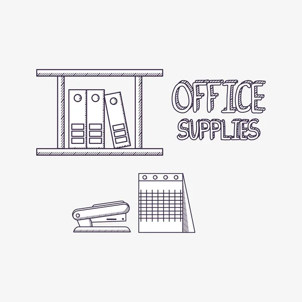 Дизайн офисных принадлежностей — стоковый вектор