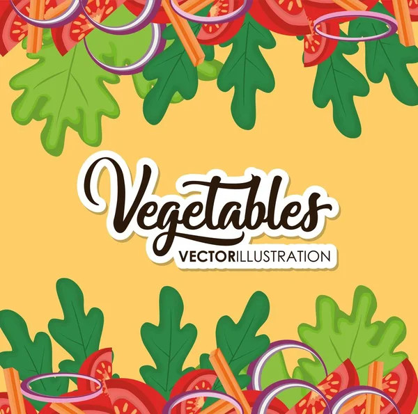 Diseño de verduras saludables — Vector de stock