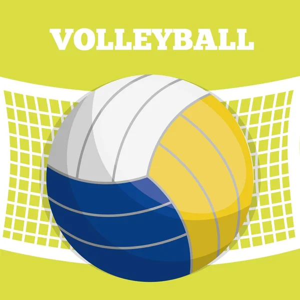 Volley-ball design sportif — Image vectorielle