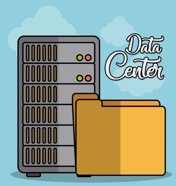 Data center design — Stock Vector