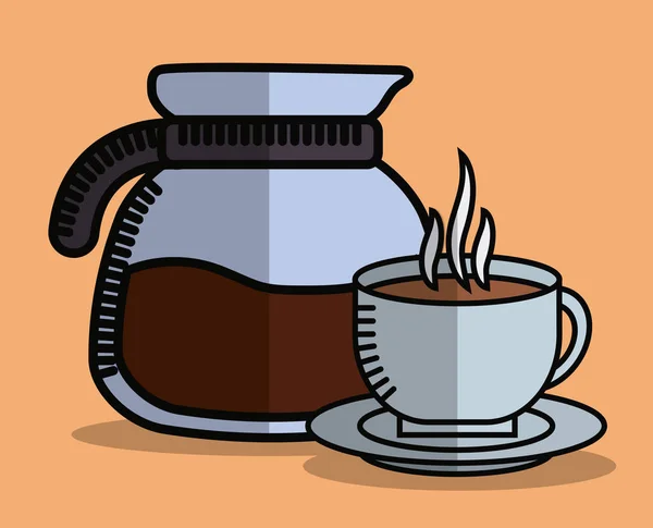 Conception du temps de café — Image vectorielle