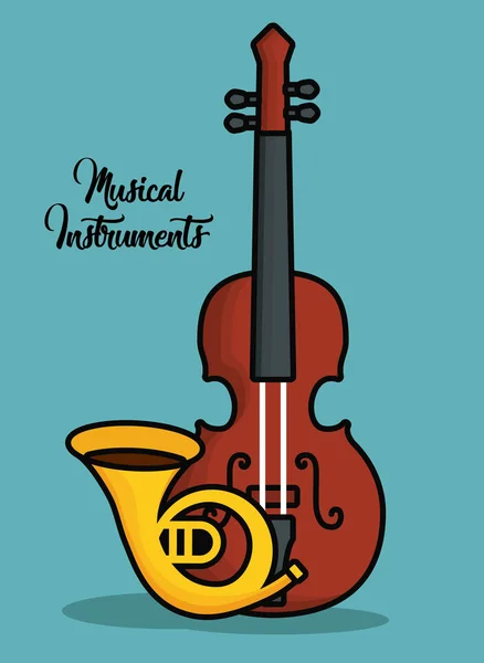 Design de instrumentos musicais — Vetor de Stock