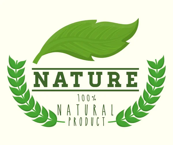 Nature and leaves icon — Stock Vector