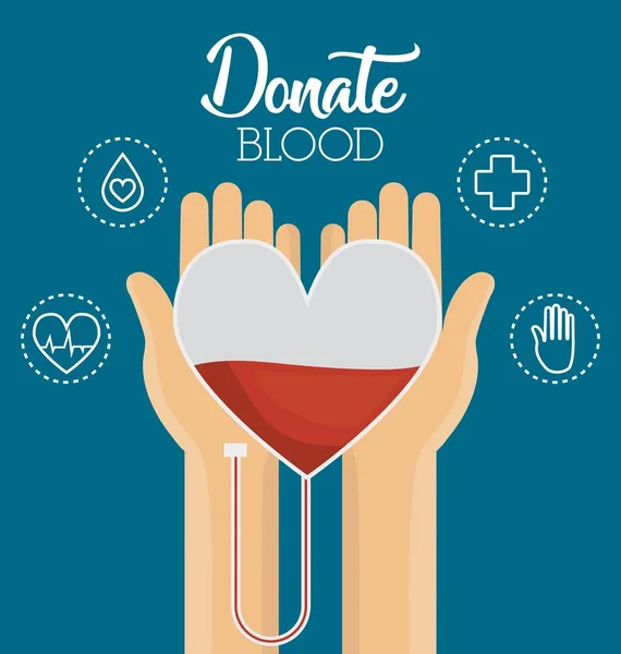 Desain donasi darah - Stok Vektor