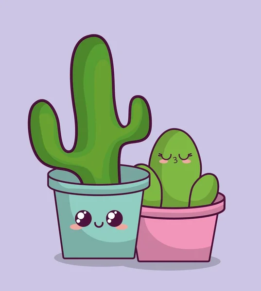 Disegno del cactus kawaii — Vettoriale Stock