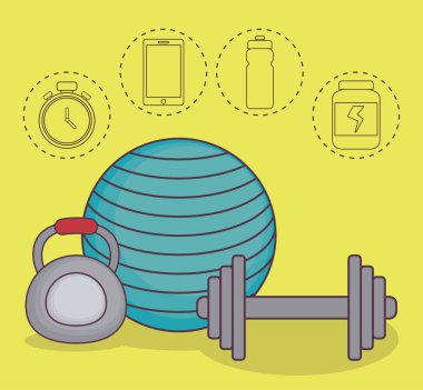 sağlıklı ve fitness yaşam tarzı tasarım 