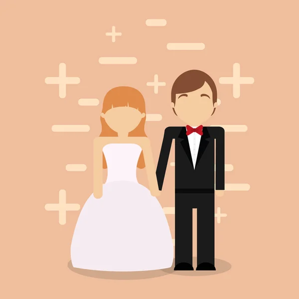 Bröllop par design — Stock vektor