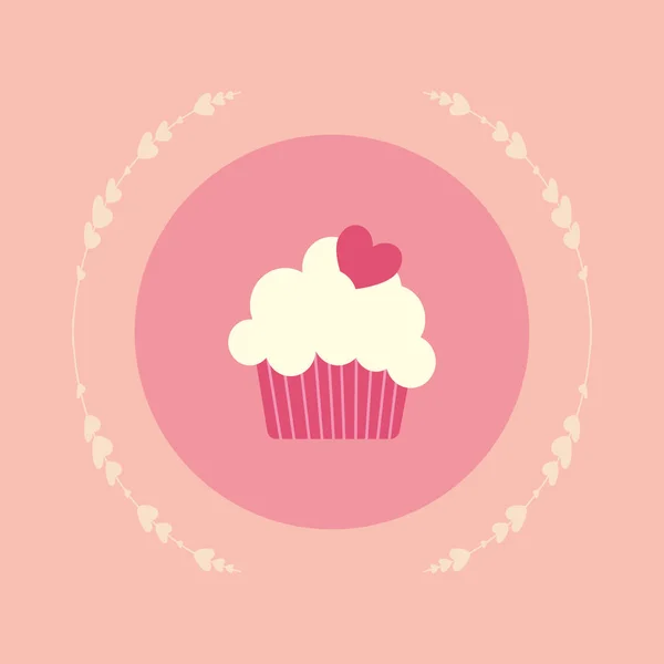 Ícone de cupcake doce — Vetor de Stock