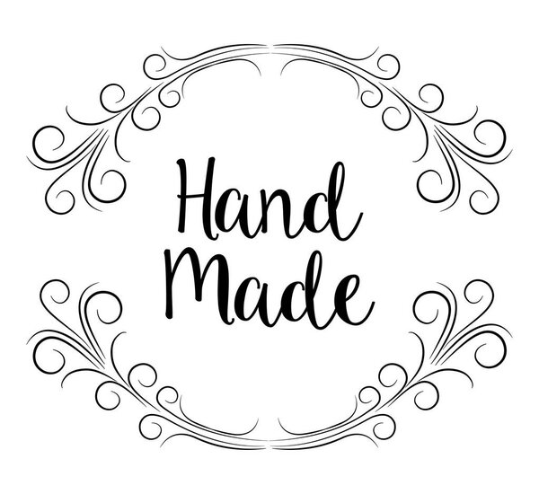 hand made handwriting emblem image