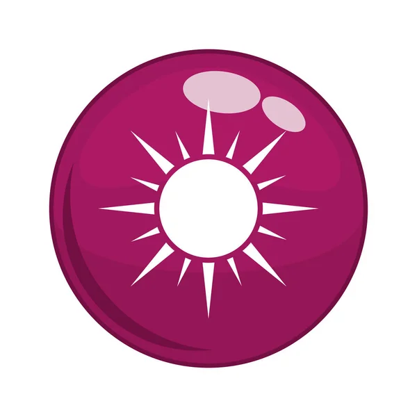 Botón con icono de sol — Archivo Imágenes Vectoriales