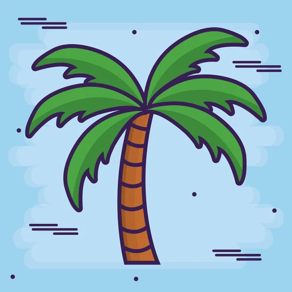 Tropik palmiye simgesi — Stok Vektör