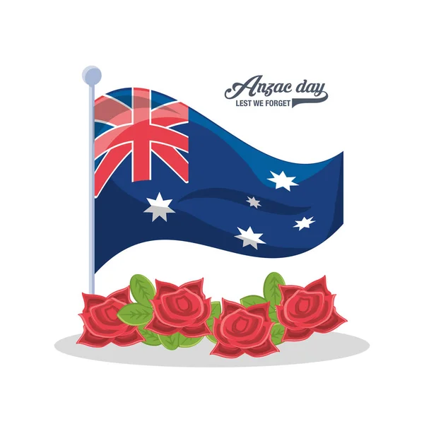 Anzac zi de design — Vector de stoc